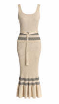 Vestido Crema Midi