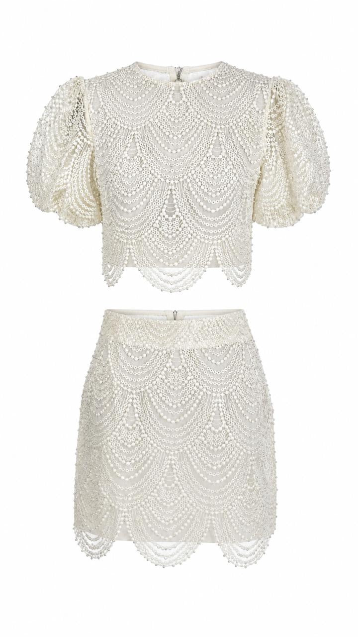 Set Perlas Blanco
