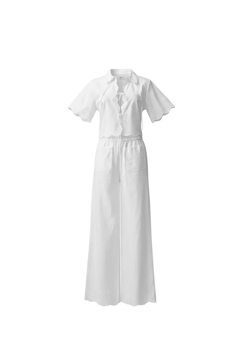 Blanc Cotton Set - Blanco sin maniquí fondo blanco puro