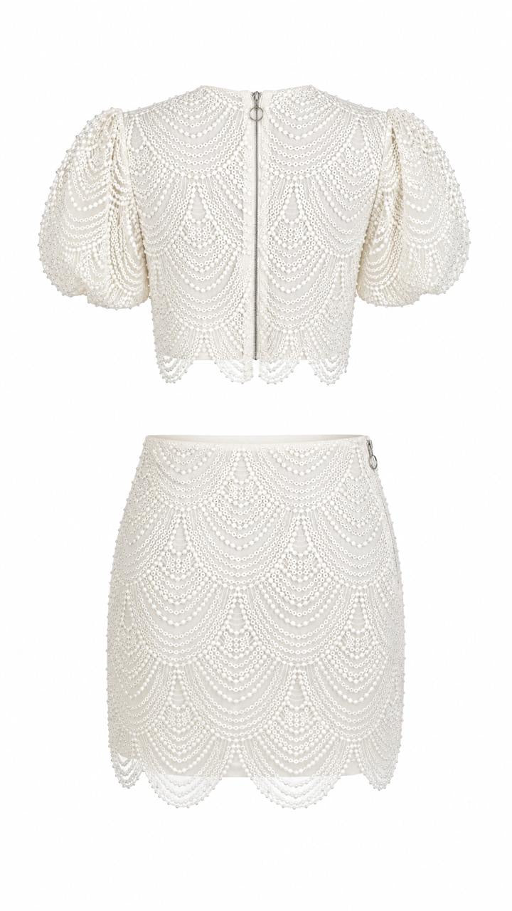 Set Perlas Blanco