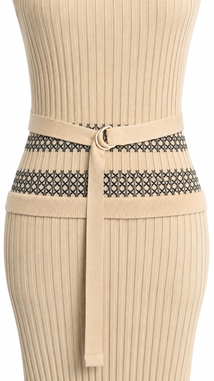 Vestido Crema Midi