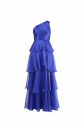 Estela Royal Blue Dress - Sin maniquí fondo blanco puro