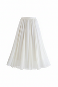Falda Mesh Blanca - Sin maniquí fondo blanco puro