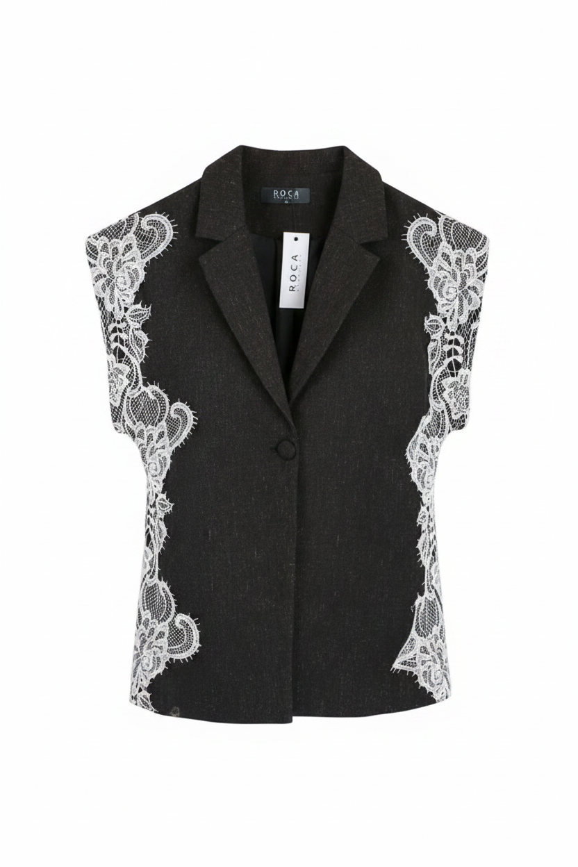 Ilia Vest Black - Sin modelo fondo blanco