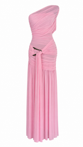 Vestido Rosa Asimétrico