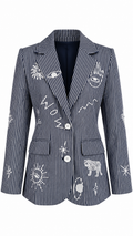 Blazer Bianca Azul