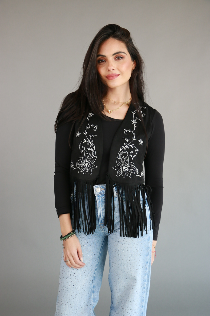 Vest Flecos Negro