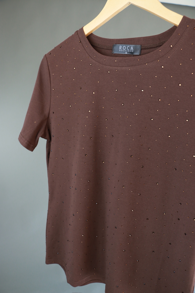 Playera Brillos Cafe
