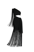 Vestido Flecos Negro