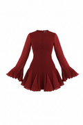 Loto Dress Rojo - Sin manos mangas rectas fondo blanco