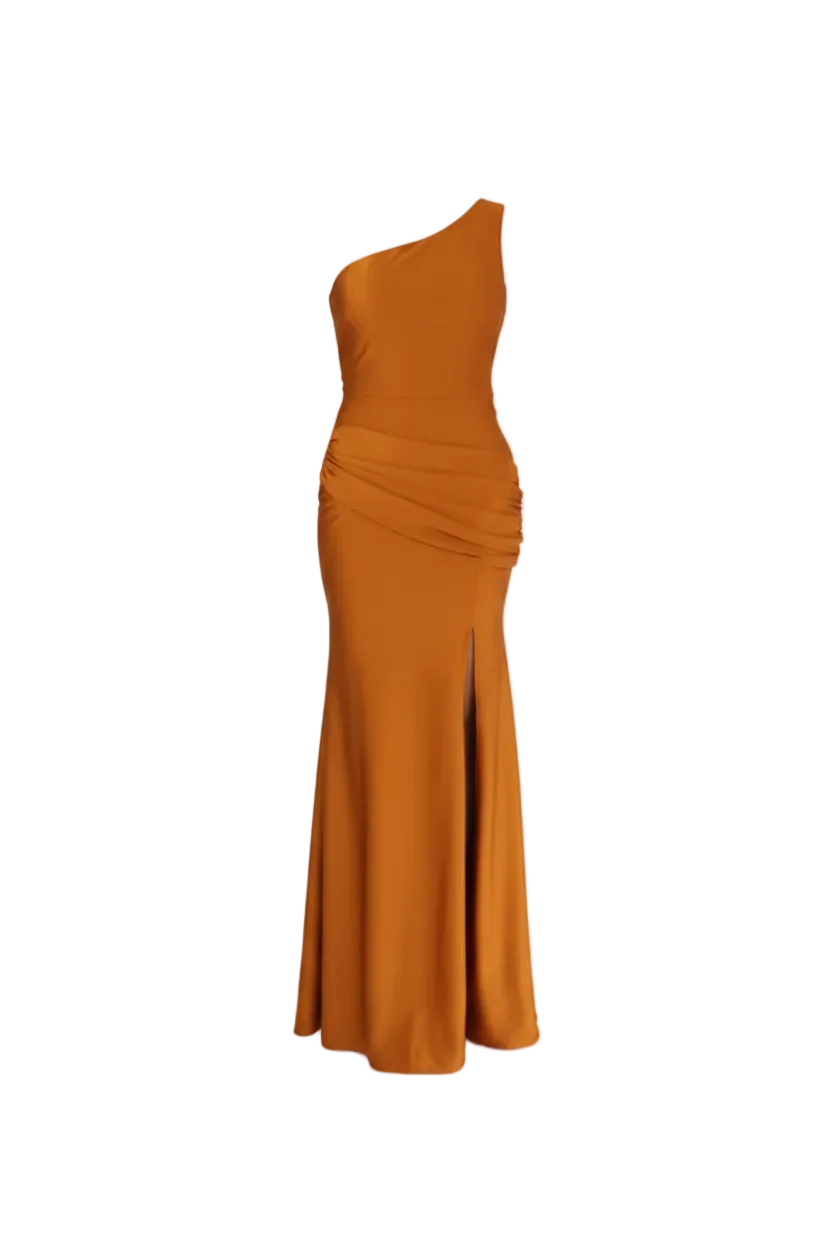 Luna Dress Copper - Sin maniquí fondo blanco puro