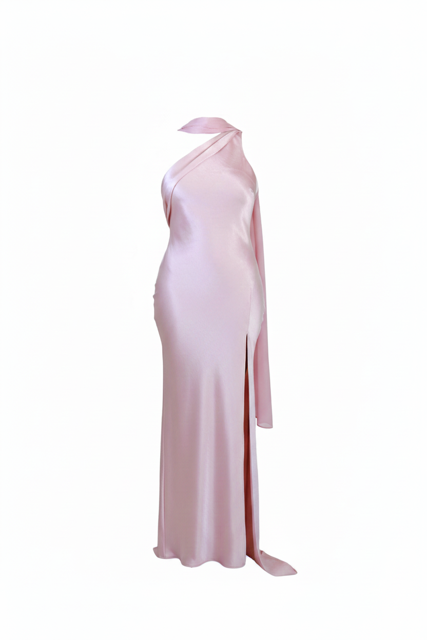 Luna Dress Pink - Silueta esbelta