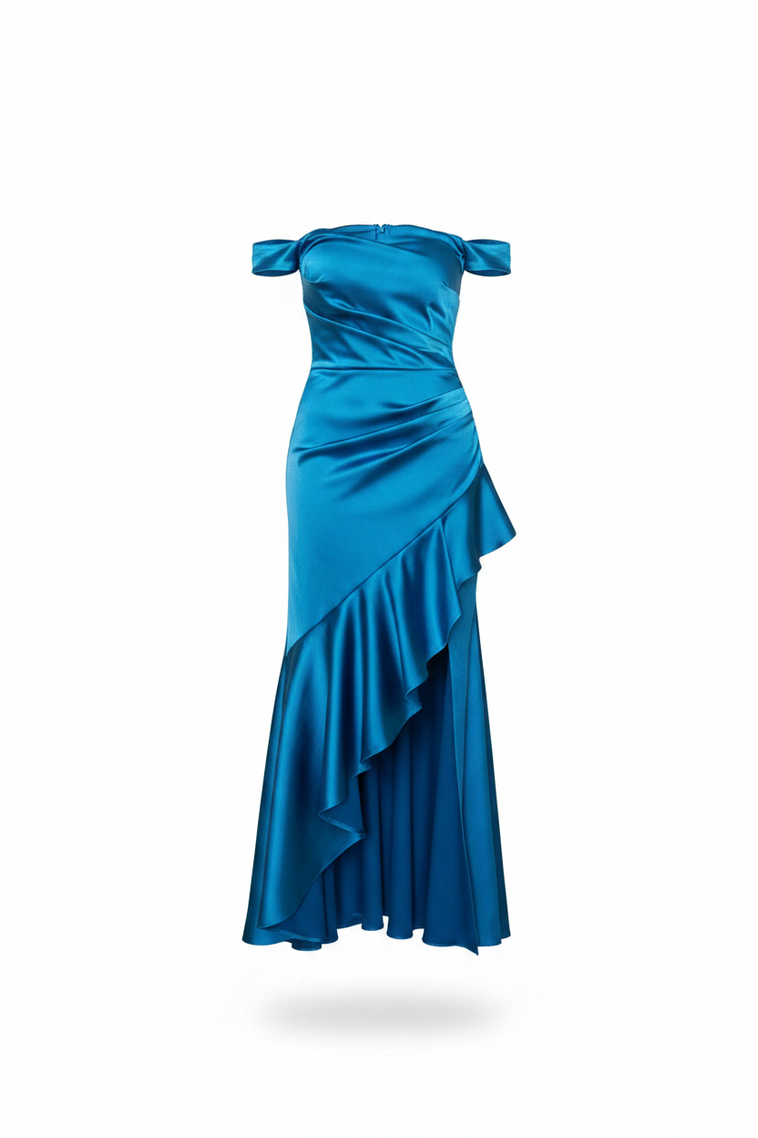 Mars Dress Blue - Sin maniquí fondo blanco puro