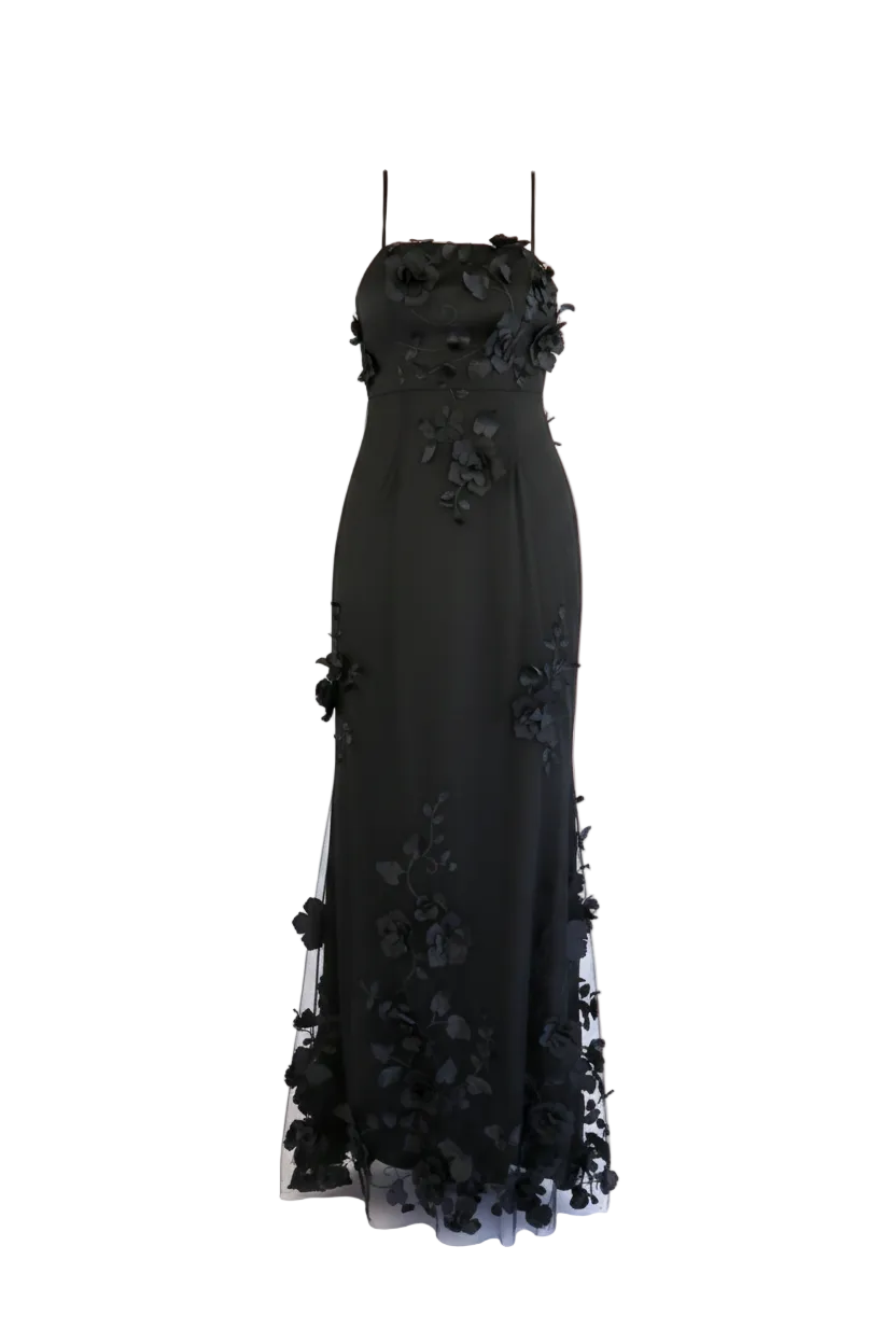 Obsidiana Dress - Sin maniquí fondo blanco puro