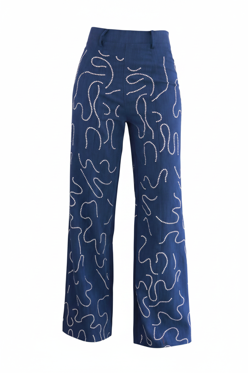 Pantalón Aria Azul - Sin maniquí fondo blanco